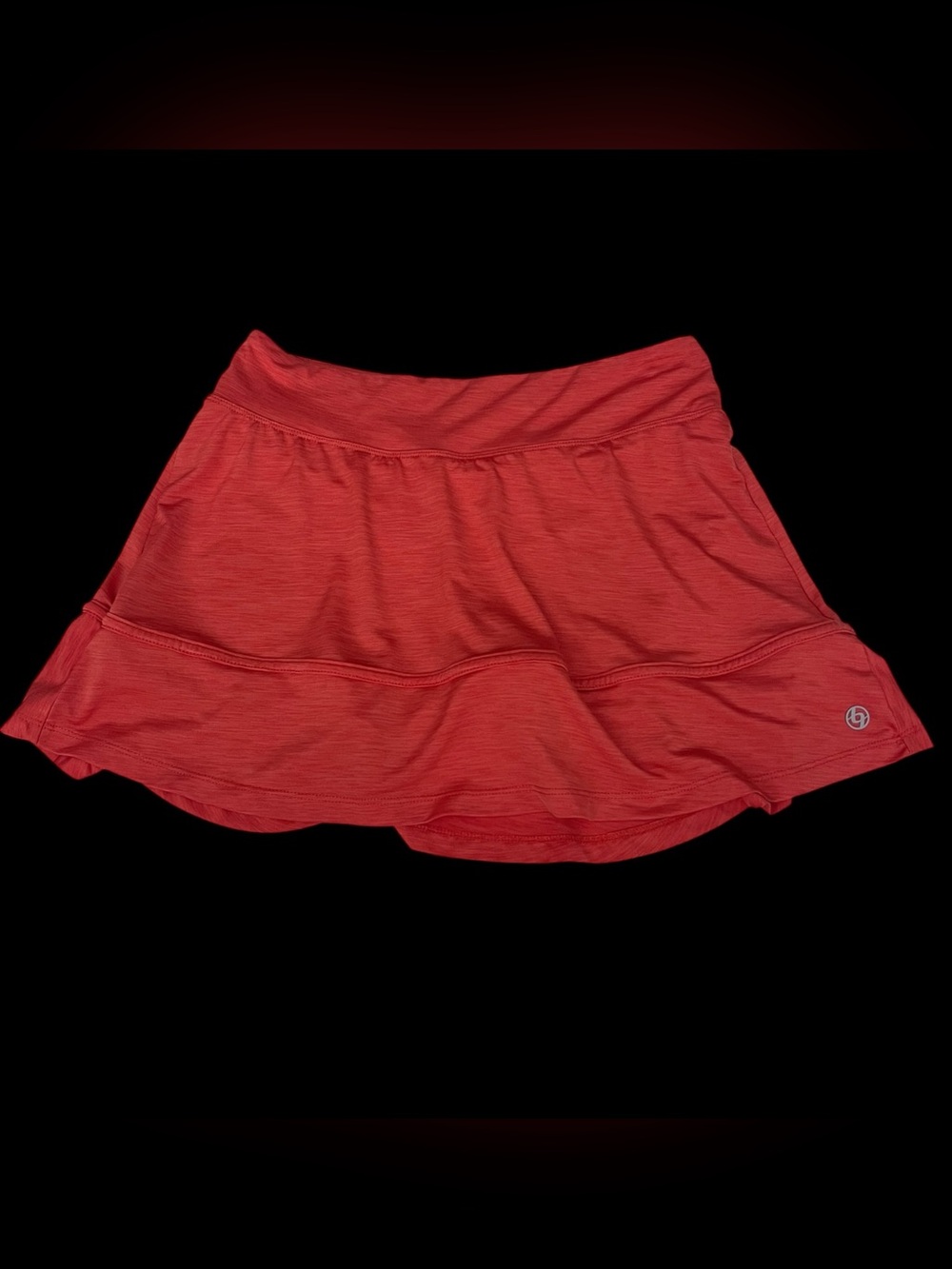 Lija Orange Ruffle Tennis Skort Small S Athletic Golf Pickleball Skirt